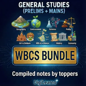 WBCS Prelims & Mains General Studies (English) | 12 E-Books | Latest Exam Edition