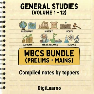 WBCS Prelims & Mains General Studies (English) | 12 E-Books | Latest Exam Edition