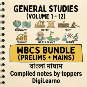 WBCS Prelims & Mains General Studies (বাংলা) | 12 E-Books | Latest Exam Edition