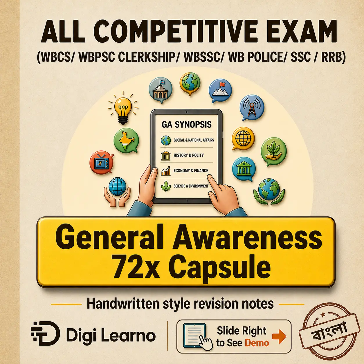 72x Capsule | Handwritten Style Infographic | GA Revision (বাংলা)