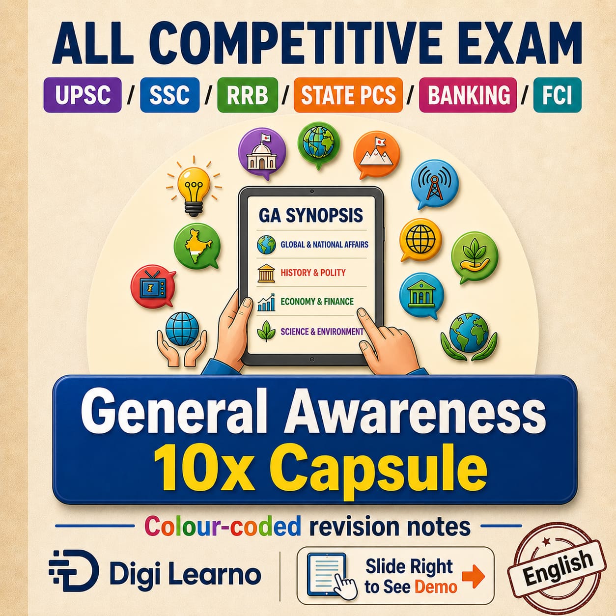 10x GA Capsule | Colored-Coded Infographic Revision Notes (English)