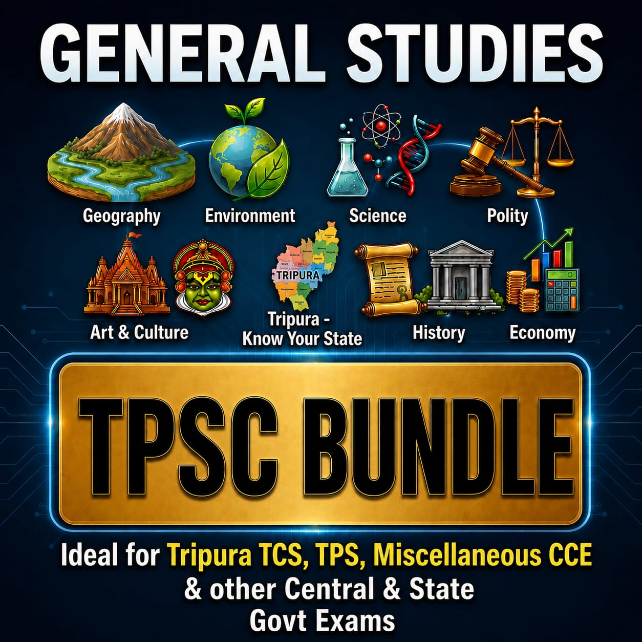 đTripura | TPSC CCE General Studies (English) | 12 E-Books | Tripura | Latest Exam Edition đTripura | TPSC CCE General Studies (English) | 12 E-Books | Tripura | Latest Exam Edition