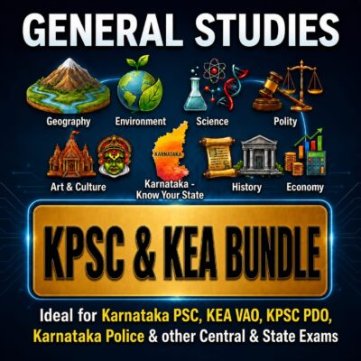 📌Karnataka | KEA-KPSC General Studies (English) | 12 E-Books | Latest Exam Edition