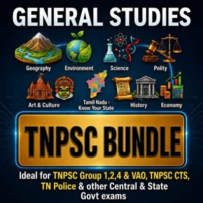 📌Tamil Nadu | TNPSC General Studies (English) | 12 E-Books